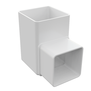 Freeflow Square 90' Offset Bend - White