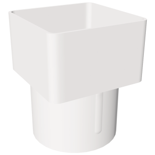 Freeflow Square to Round Pipe Adptr. - White