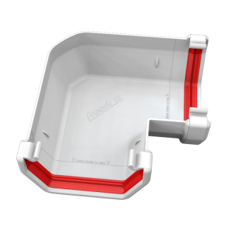 Freeflow Square 90' Gutter Angle - White