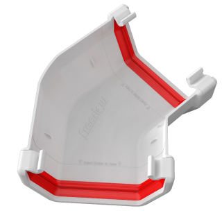Freeflow Square 135' Gutter Angle - White