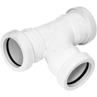 32mm white push fit tee