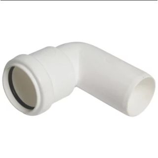 40mm white push fit 90deg street bend