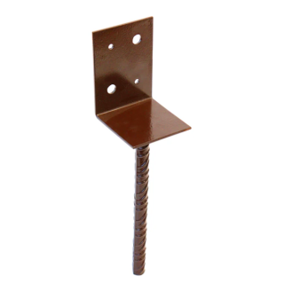 Brown 75mm 3" No.494 SleeperSecure Base Anchor Bracket to Concrete In