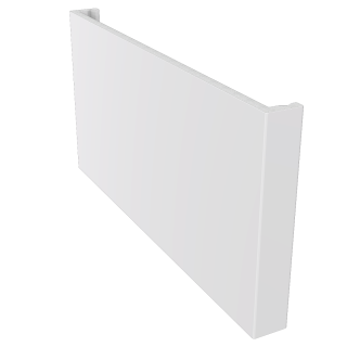 410mm Double Ended Plain Fascia - White