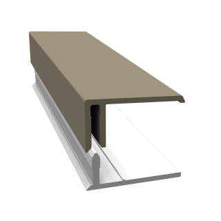 2 Part Internal Edge Trim - Argyl Brown 3m