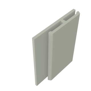 Reveal Liner - H Section - 3m - Misty Grey