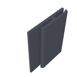 Reveal Liner - H Section - 3m - Slate Grey