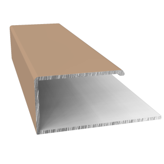Aluminum J Trim-Fortex Naturale Barnwood Oak