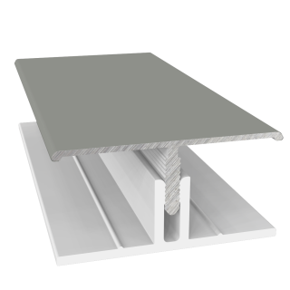 2 Part Aluminum H Trim -Fortex Naturale Grey Cedar