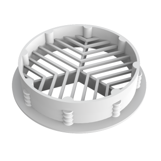 Circular Soffit Vent - White