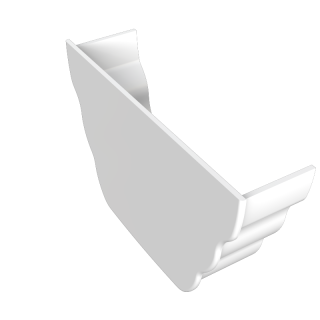 Freeflow Ogee Stopend - Internal - White