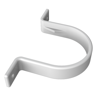 Freeflow Round Pipe Clip (Flush) - White
