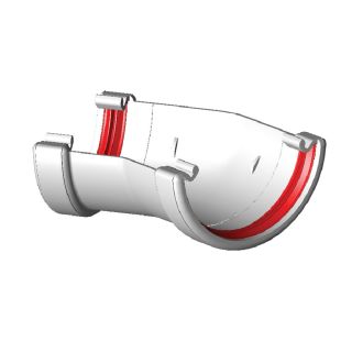 Freeflow Round 150' Gutter Angle - White