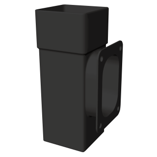 Freeflow Square Access Pipe - Black