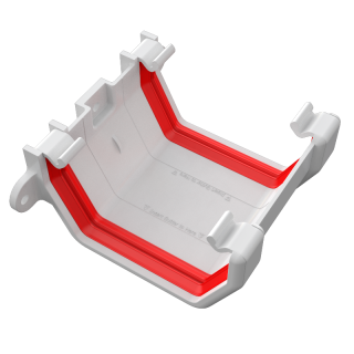 Freeflow Square Union Bracket - White