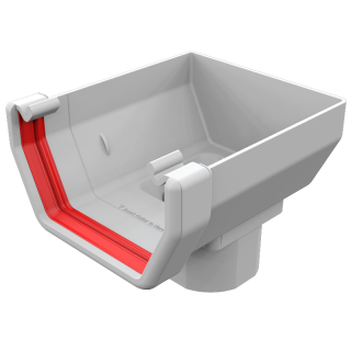 Freeflow Square Stopend Outlet - White