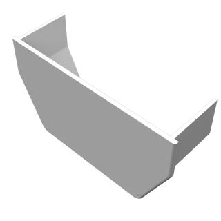 Freeflow Square Stopend - Internal - White