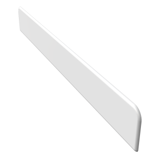 Plain/Magnum Square Fascia Large End Cap - White