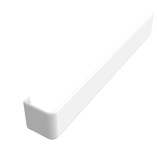300mm Plain Fascia Joiner - White
