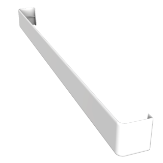 600mm Double Ended Plain Fascia Joiner - White