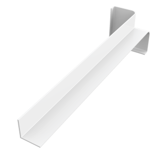 300mm Plain Fascia 90' Internal Corner - White
