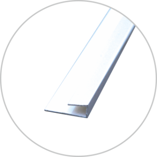 Geopanel PVC 5 mm End U White