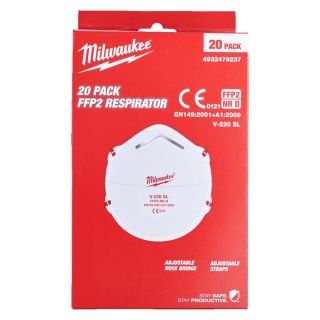 Milwaukee FFP2 Respirator 20pk