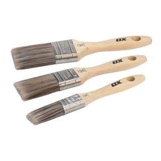 OX trade 3 Piece Paint Brush Set 25/38/50mm