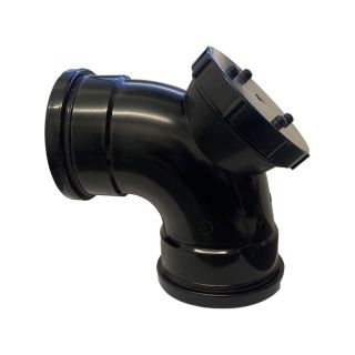 Black 90 Deg. Soil Access Bend 110mm