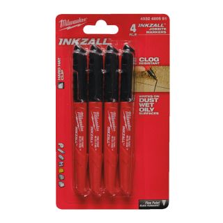 Milwaukee Inkzall Marker Set  4Pc