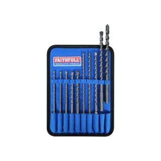 Faithfull 10 Piece SDS Drill Bit Set