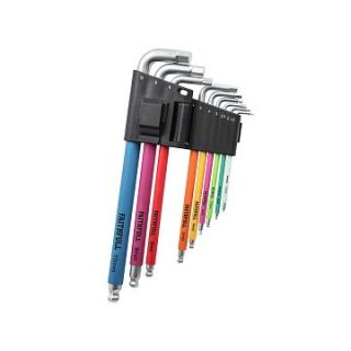 Faithfull 9 Piece Colour Coded Hex Key Set