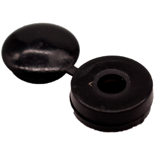 Black Hinged Cover Cap 6-8mm (100)