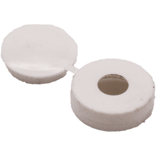 White Hinged Cover Cap 6-8mm (100)