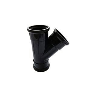 Black 45 Deg. Triple Socket Soil Junction 110mm