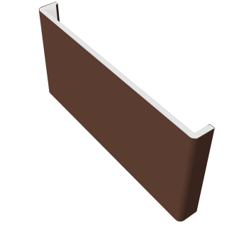 410mm Double Ended Plain Fascia - Leather Brown
