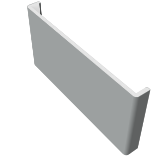 410mm Double Ended Plain Fascia - Storm Grey