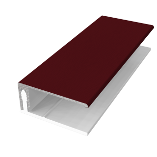 143MM Groved Cladding Board 2 Part Edge Trim Wine Red