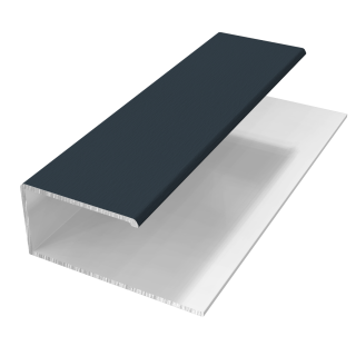 143MM Grooved Cladding Board Edge J Trim WG Anthracite Grey