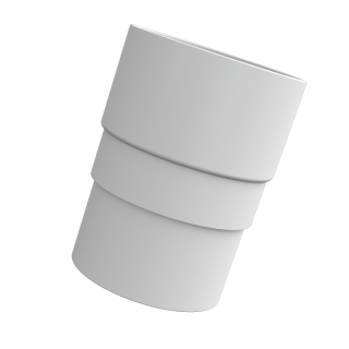 Freeflow Round Pipe Socket - White