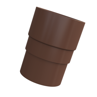 Freeflow Round Pipe Socket - Leather Brown