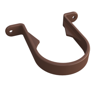 Freeflow Round Pipe Clip - Leather Brown