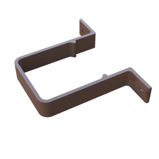 Freeflow Square Pipe Clip - Leather Brown