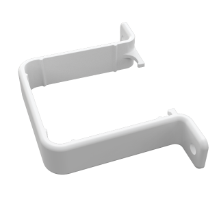 Freeflow Square Pipe Clip (Flush) - White