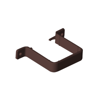 Freeflow Square Pipe Clip (Flush) - Leather Brown