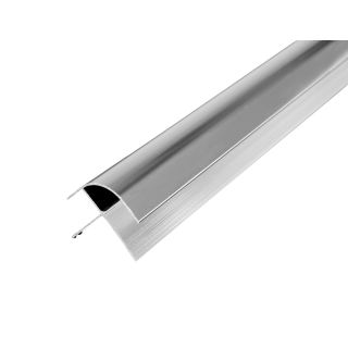 Geopanel Aluminium 10.5mm External Corner Bright Silver-Chrome