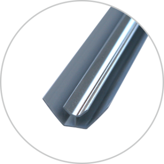 Geopanel PVC 5 mm Internal Corner Silver