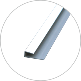 Geopanel PVC 5 mm End U Silver