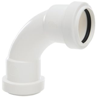 32mm 90Deg White Swept Push-Fit Bend