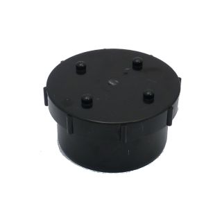 Black Screwed Soil Access Cap 110mm